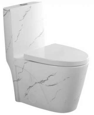 Toilette monopièce marbrée